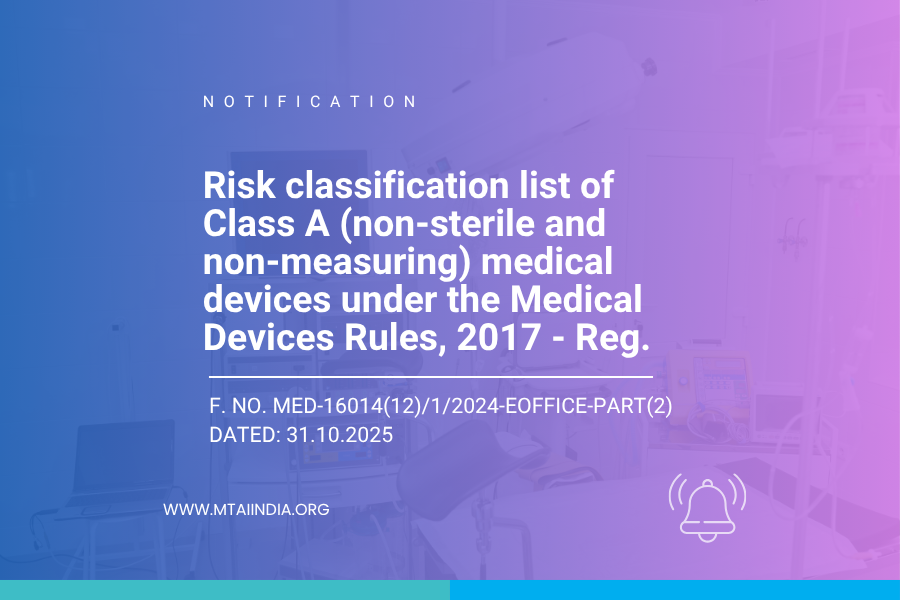 Risk based classification list of Class A(NSNM) MD 31Oct25