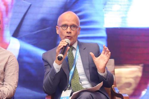 Mr Christophe De Vroey, First Counsellor - Trade and Economic Affairs, Delegation of the European Union to India speaking during the session: Global best practices on universal health coverage at MTaI MedTekon 2018 